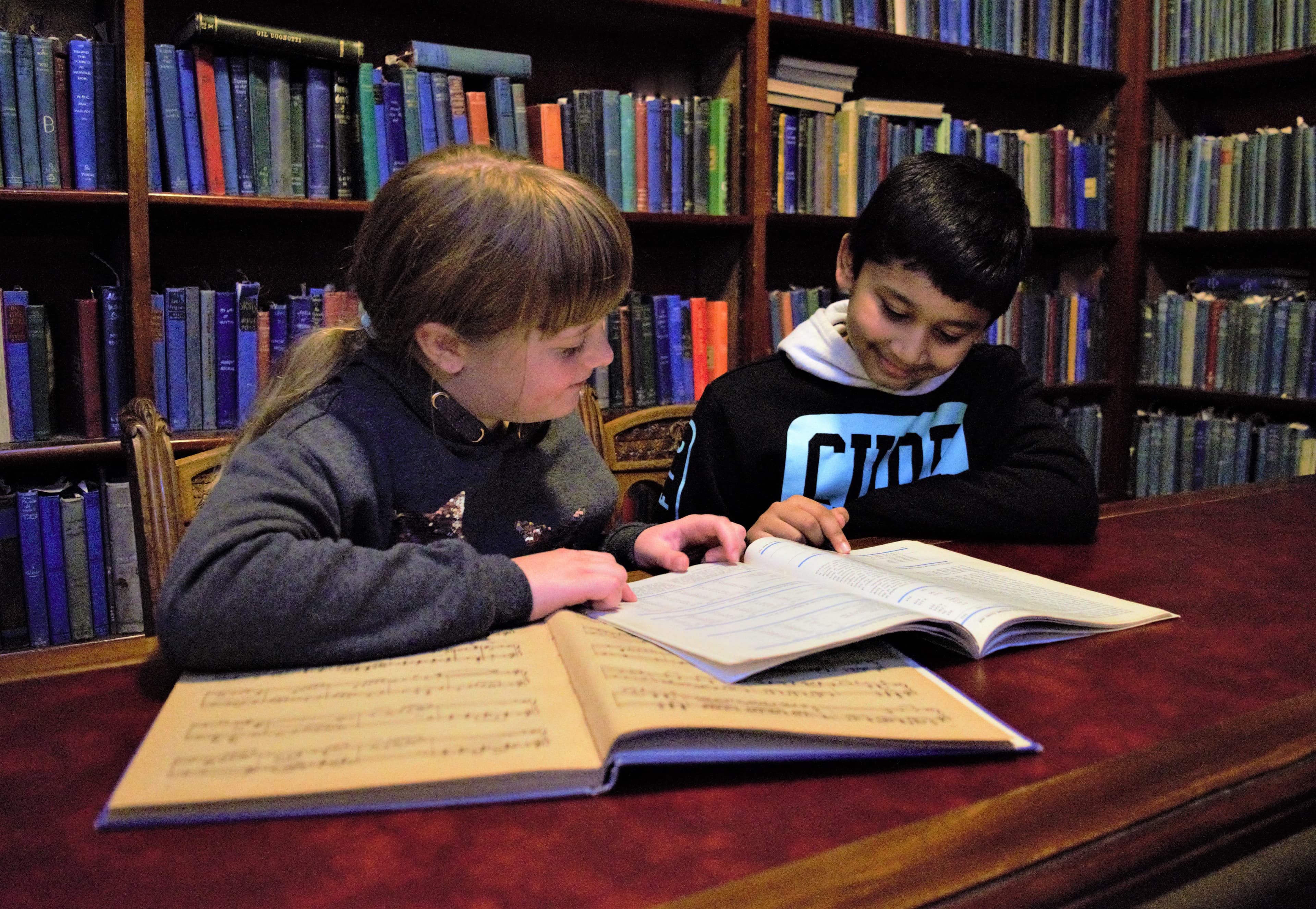 Students collaborating on their studies